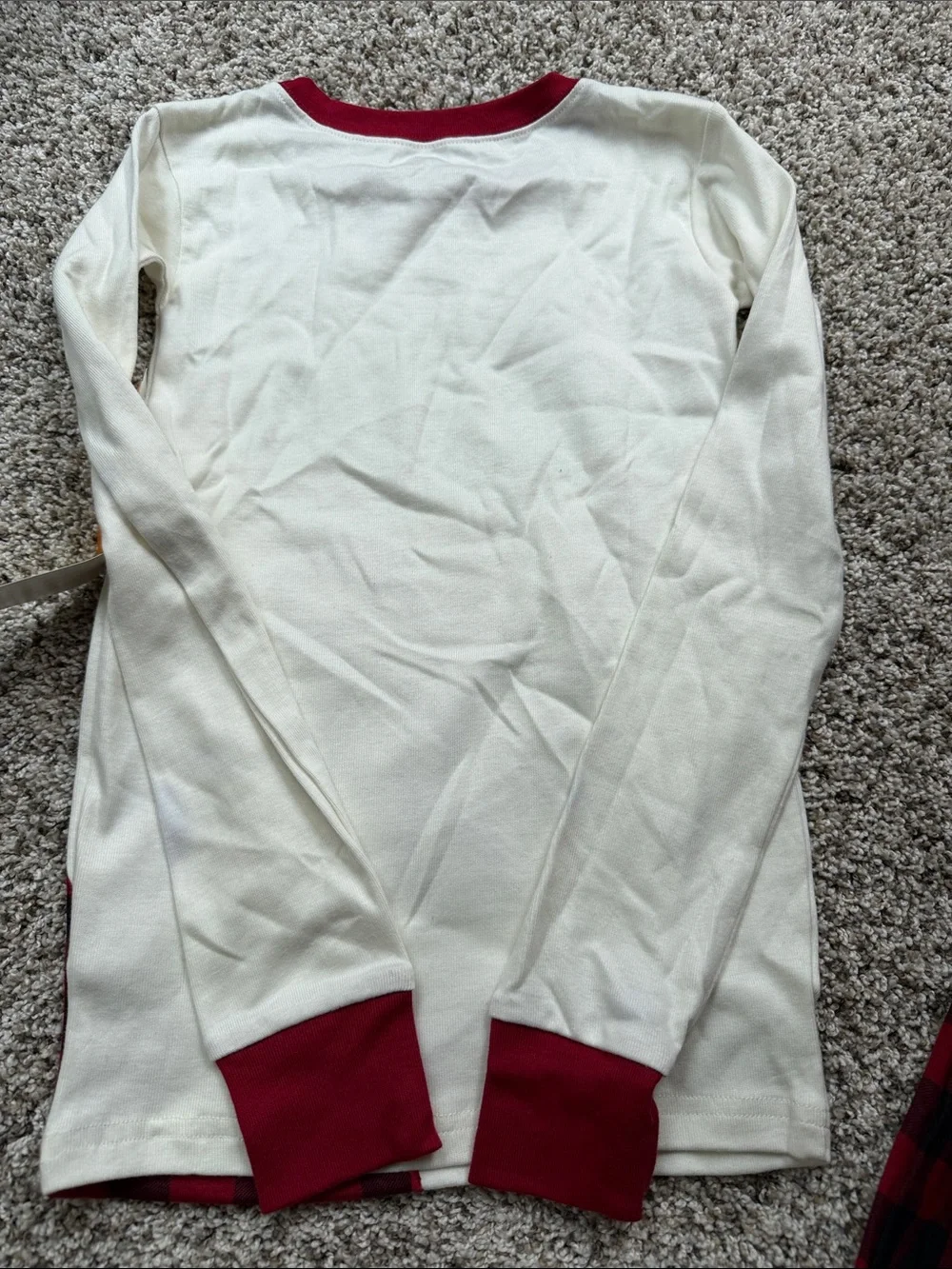 NWT Gymboree Cream & Red Buffalo Plaid Bear Pajama Set size 8